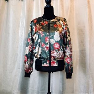Floral Bomber Jacket